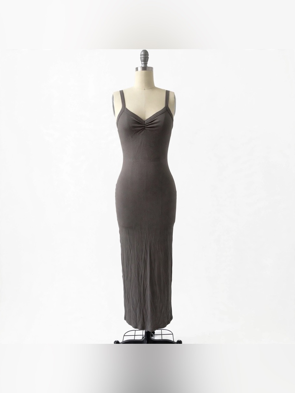 Wild Fable Tarse Spaghetti Adjustable Strap Women's Maxi Slip Dress Gray XS,S,L